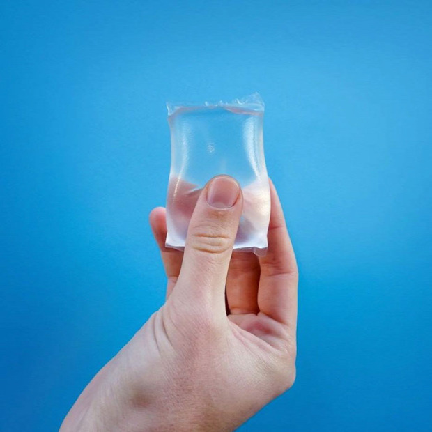dizájn csomagolás víz palack tasak ehető lebomló