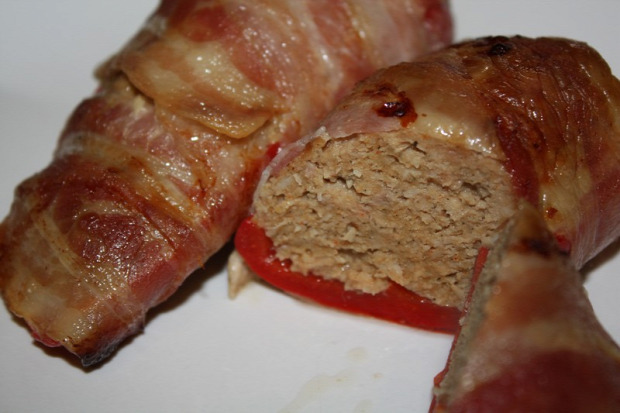 recept főétel húsétel töltött paprika sertés bacon