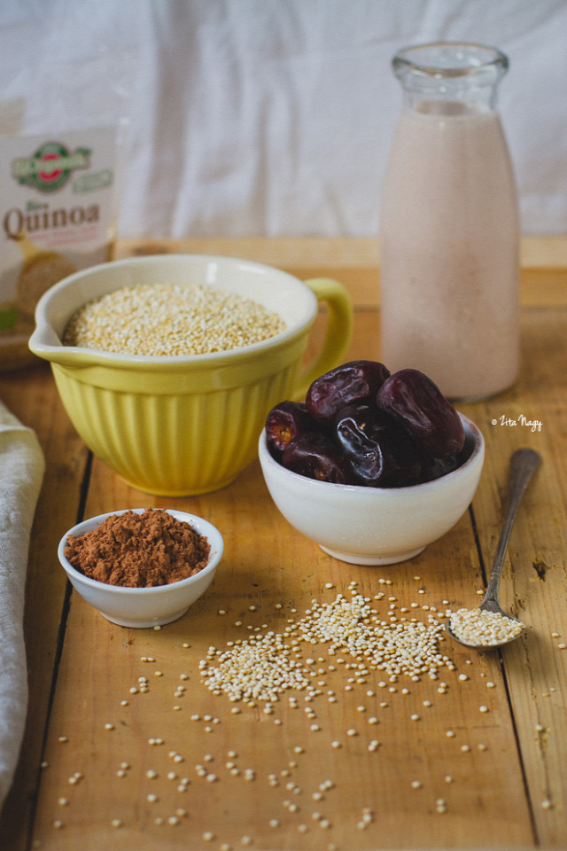 quinoa reggeli vegán vegetáriánus zizi kalandjai tápláló datolya mandulatej kakaó gluténmentes cukormentes