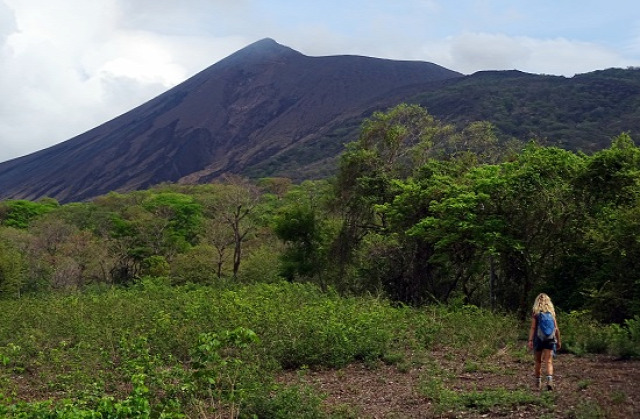 Nicaragua León Telica-vulkán