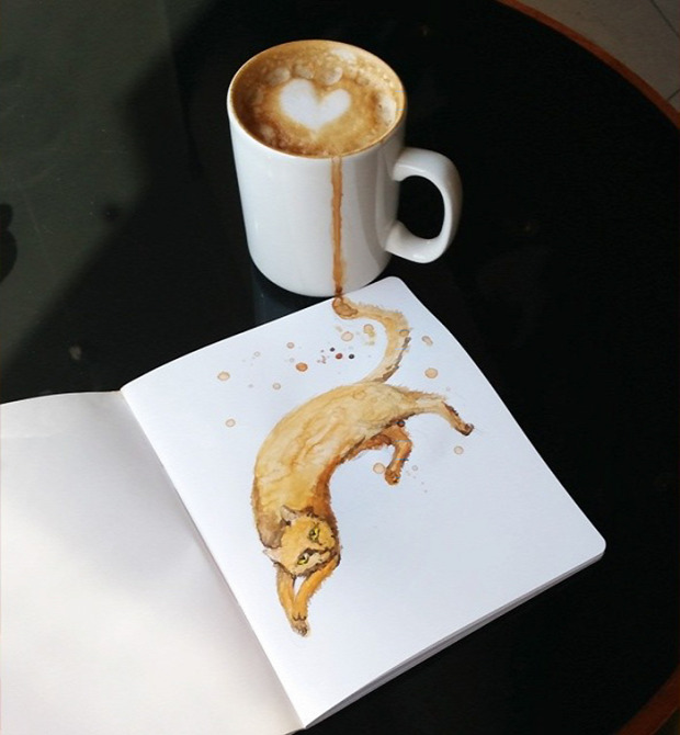 kávé rajz illusztráció