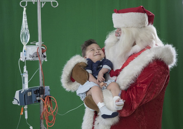 karácsony kórház gyerek rák Photoshop fotó