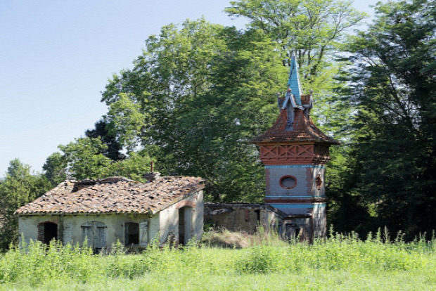 A világ érdekes Franciaország mikro kicsi kastély épület galamb dúc