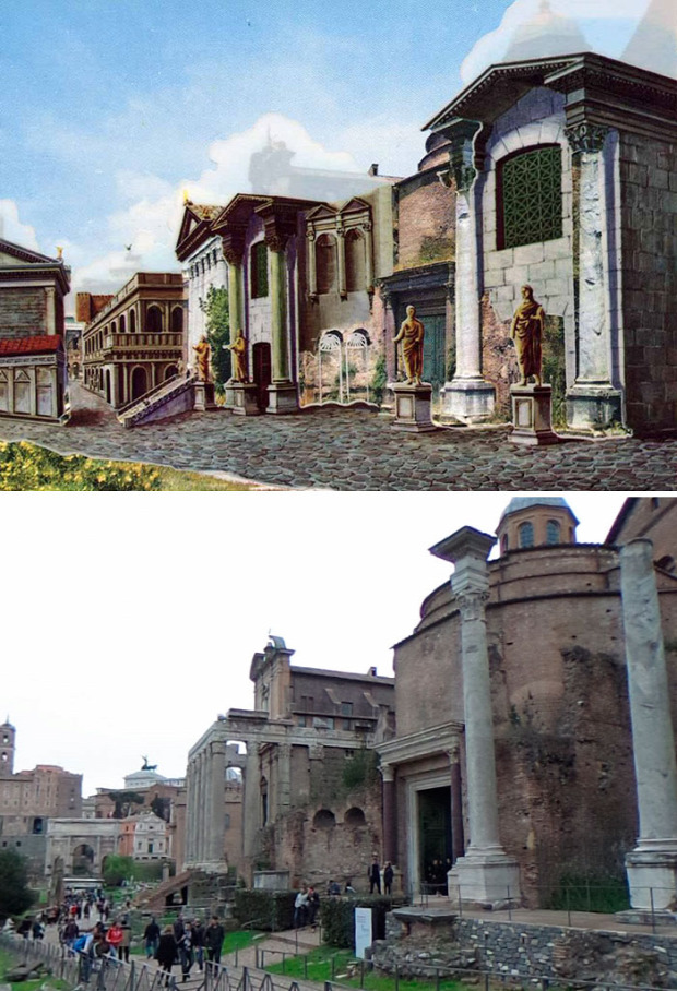 A világ érdekes Róma római birodalom épület híres látvány