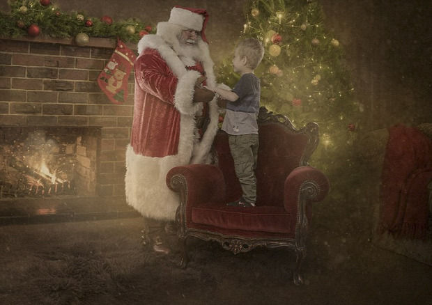 karácsony kórház gyerek rák Photoshop fotó