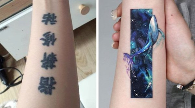 Tetoválás tetkó tatoo második eltakaró elfedő Sivak Dél-Korea