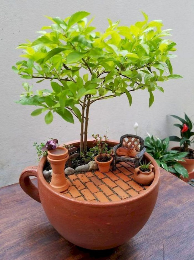 mini kert tündér teáscsésze bögre