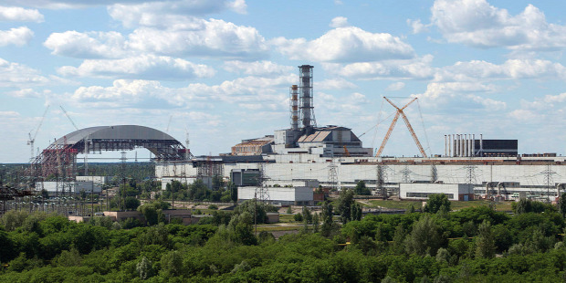 csernobil szarkofág építés