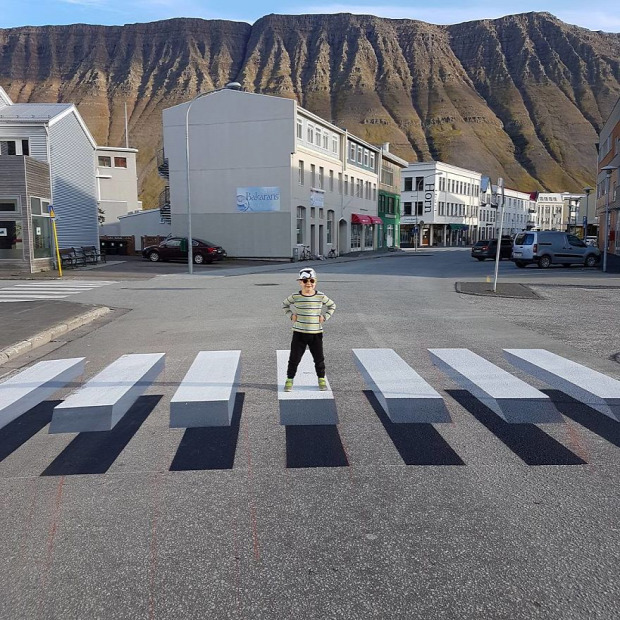 A világ érdekes 3D zebra Izland
