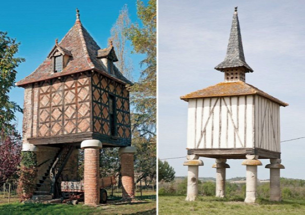 A világ érdekes Franciaország mikro kicsi kastély épület galamb dúc