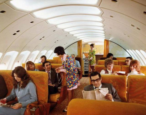 A világ érdekes repülőgép első osztály 50-es évek