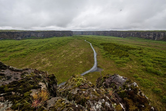 A világ érdekes Izland Asbyrgi kanyon