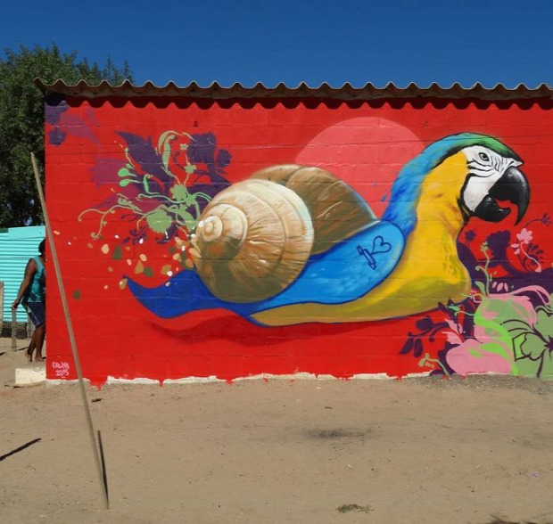 Falco Dél-Afrika utcai művész graffiti vadvilág