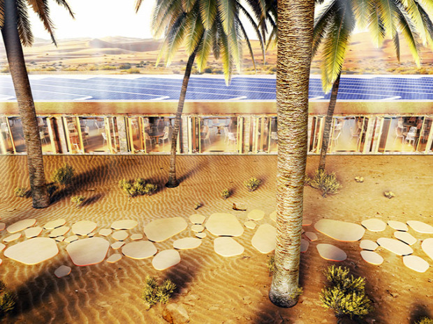 A világ érdekes Egyesült Arab Emirségek Öko bio resort sivatag oázis
