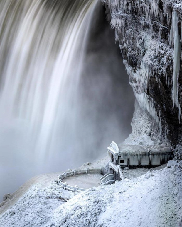 USA Kanada Amerika fagy hideg rekord Niagara