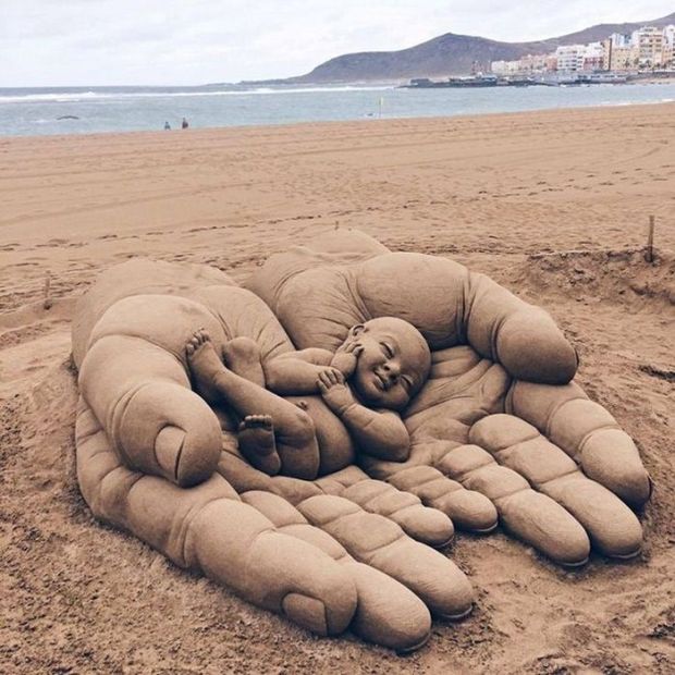 A világ érdekes tengerpart homok építmény vár