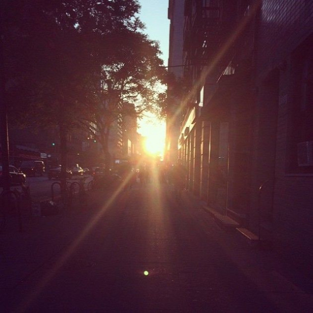 A világ érdekes New York Manhattan napnyugta naplemente