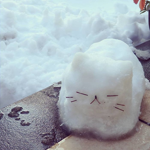 Japán hóember hószobor