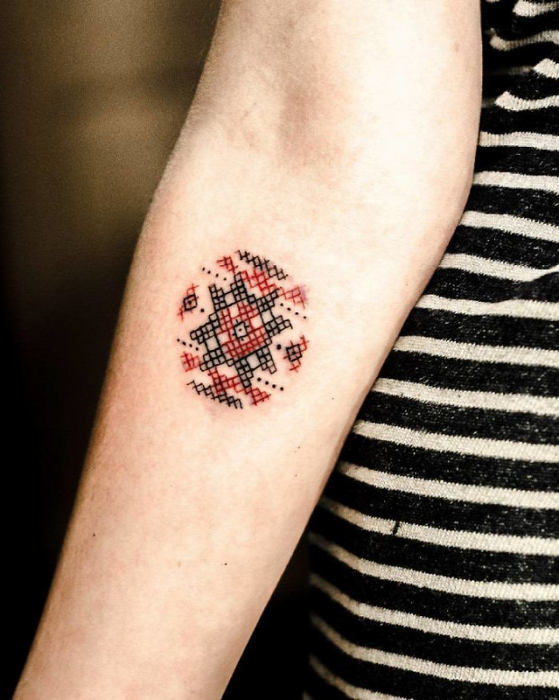 A világ érdekes tetoválás tekó tatoo hímzés
