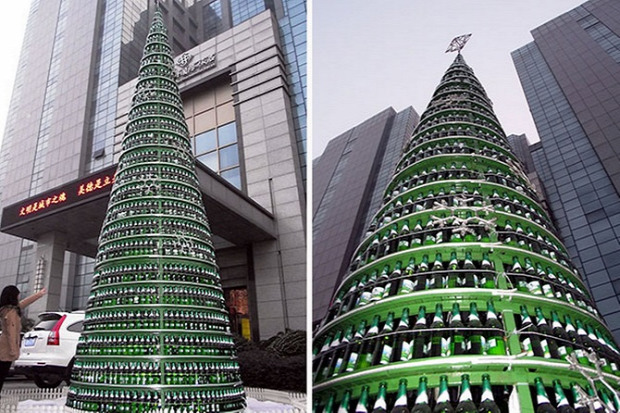 karácsonyfa üveg palack alkohol pia