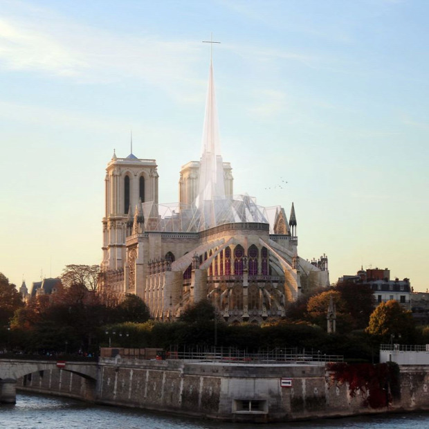 A világ érdekes Notre Dame Párizs tető torony új