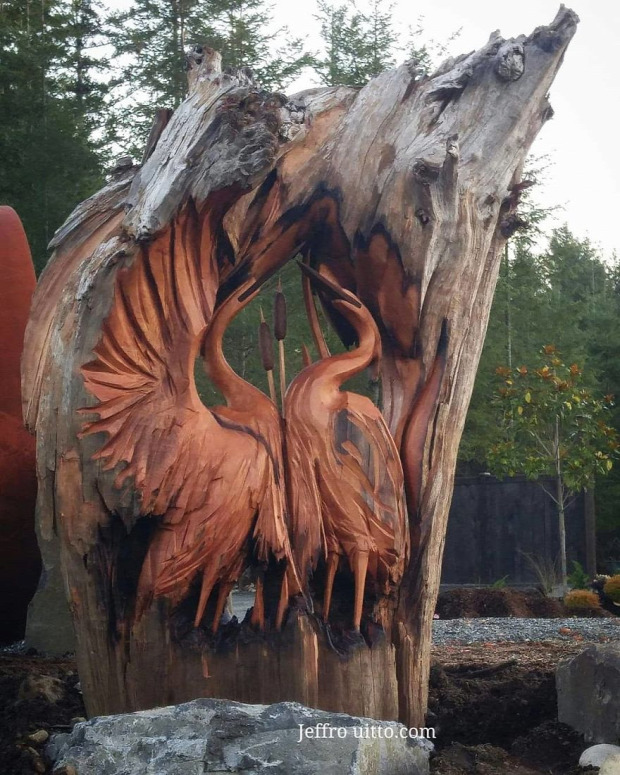 A világ érdekes szobor uszadékfa