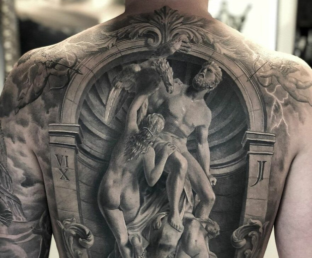 retoválás tetkó tatoo szobor klasszikus