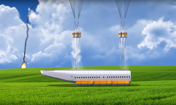 kütyülógia repülőgép utaskabin mentés ejtőernyő