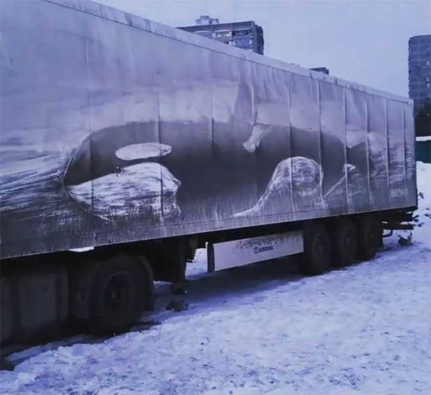 piszok mocsok sár autó teherautó mű festmény grafika