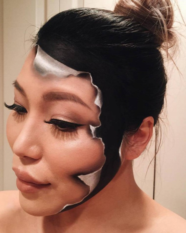A világ érdekes Mimi choi maszk makeup arc mester művész