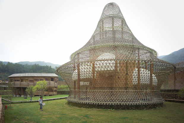 A világ érdekes Kína bambusz biennálé építészet