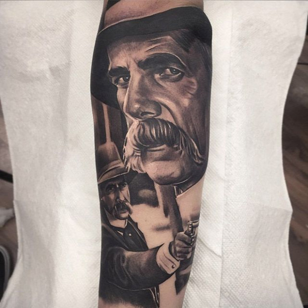 A világ érdekes tetoválás tatoo Fred Flores művész szénrajz