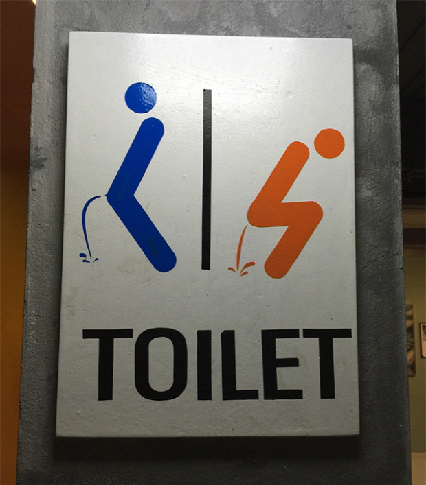 A világ érdekes vécé ajtó tábla jelölés