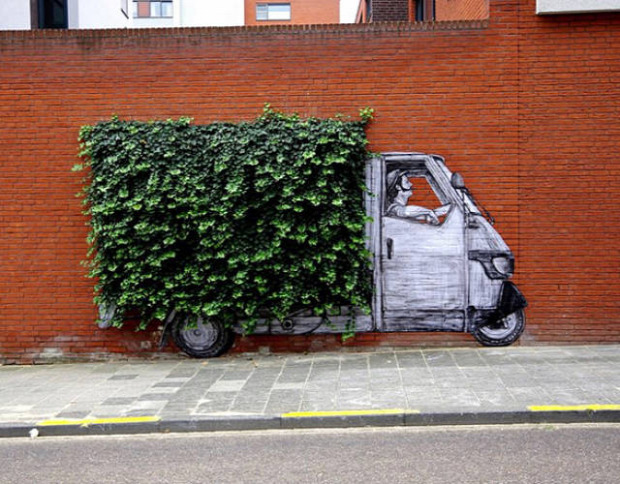 A világ érdekes graffiti utcai művészet