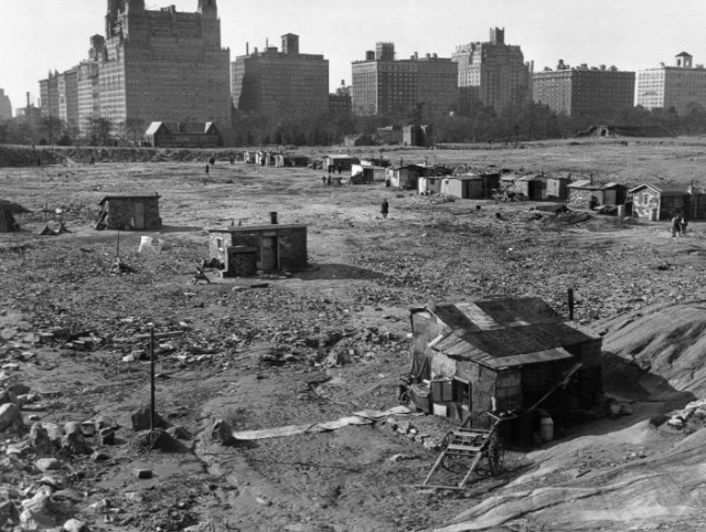 A világ érdekes Nagy gazdasági válság nyomortelep Hooverville Central Park