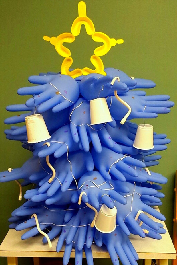 A világ érdekes kórház karácsony dekoráció karácsonyfa