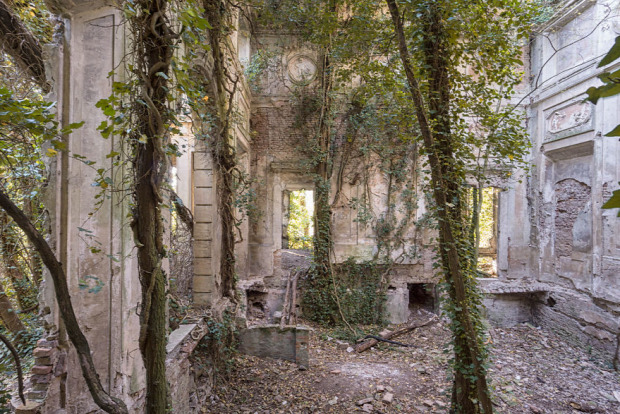 A világ érdekes rom elhagyott épület növény természet