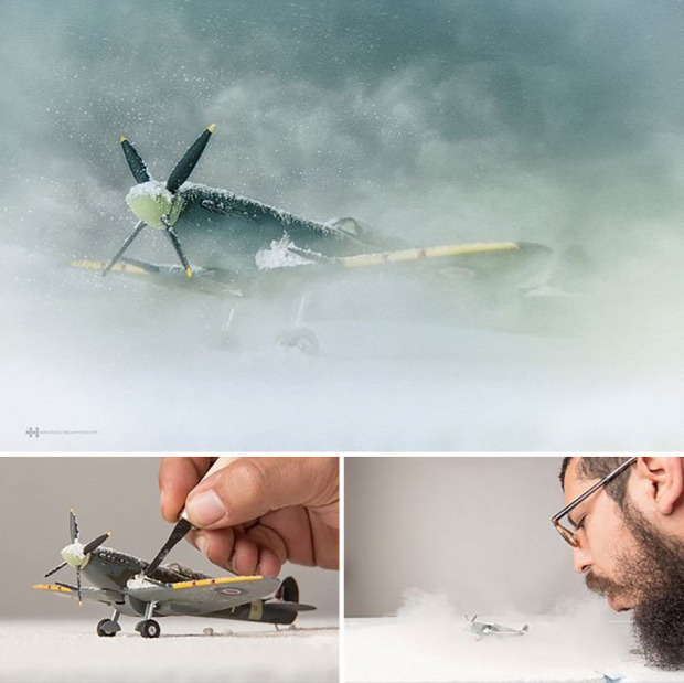 A világ érdekes photoshop digitális technika makett modell miniatür