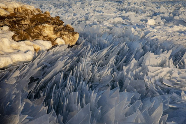 A világ érdekes Michigan-tó jég