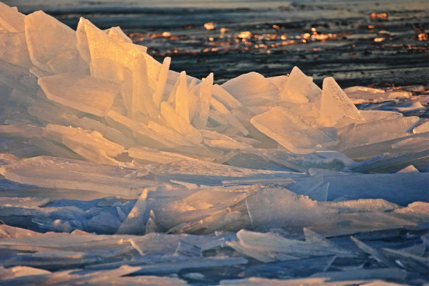 A világ érdekes Michigan-tó jég