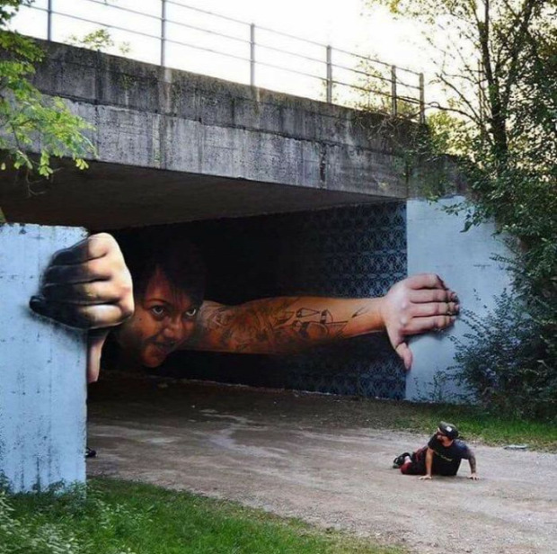 A világ érdekes street art utcai művészet graffiti  3D