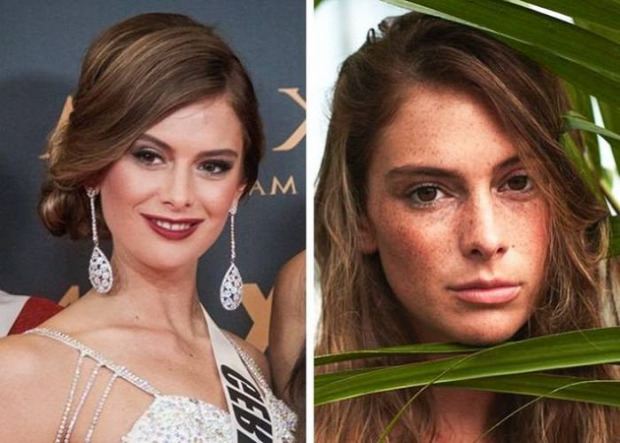 A világ érdekes Miss Universe smink nélkül szépség