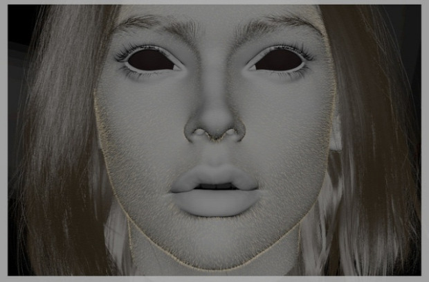 A világ érdekes 3D művészet grafika élő arc