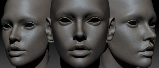 A világ érdekes 3D művészet grafika élő arc