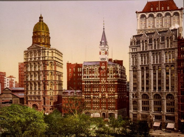 A világ érdekes New York 1900 színezett fotók