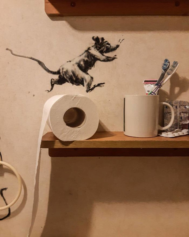 Banksy fürdőszoba karantén