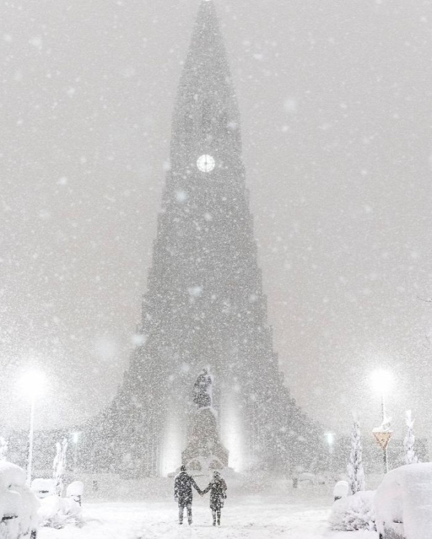 A világ érdekes Izland hóvihar hó rekord