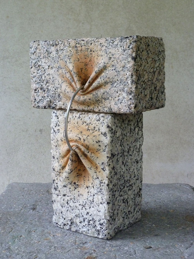 A világ érdekes szobor kő kvarc gránit gyűr csavar ráncol José Manuel Castro López