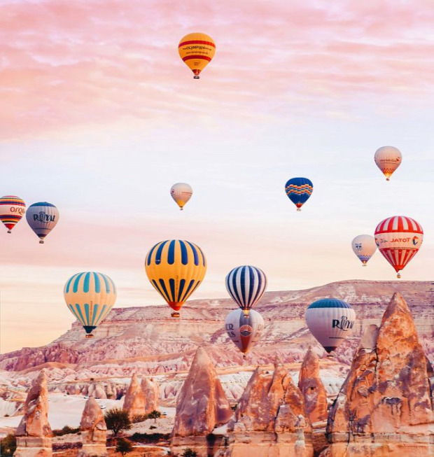 A világ érdekes Törökország Kappadókia hőlégballon