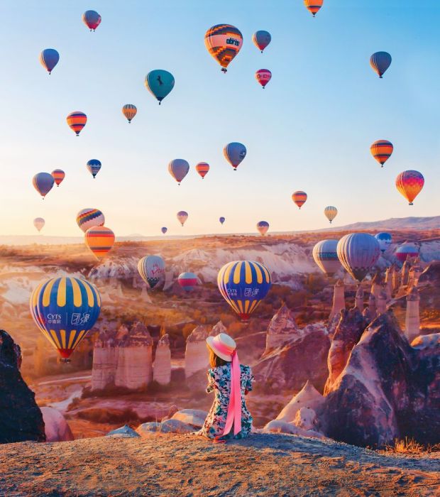 A világ érdekes Törökország Kappadókia hőlégballon